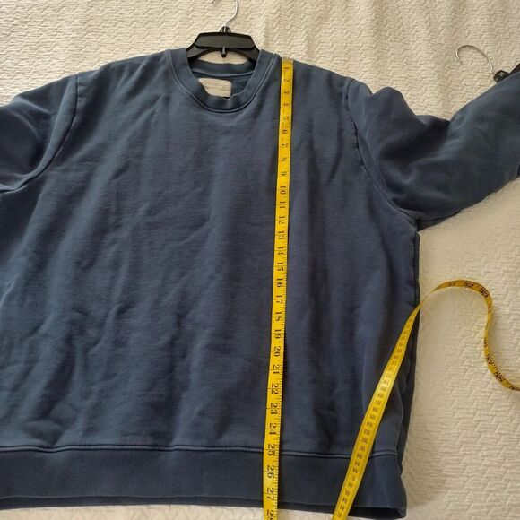 Everlane The Track Crewneck Sweatshirt Organic Cotton faded blue men's 2Xl - Picture 10 of 10